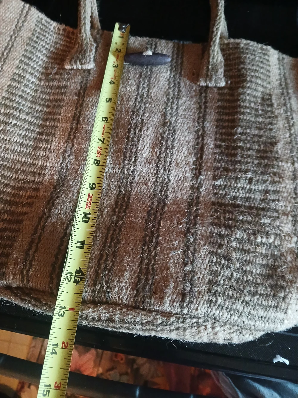 J. Jill Natural and Olive Striped Woven Tote
